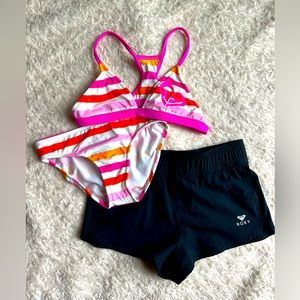 Roxy Girl swimsuit & shorts set